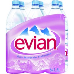 EAU EVIAN 150 CL  LE PACK DE 6