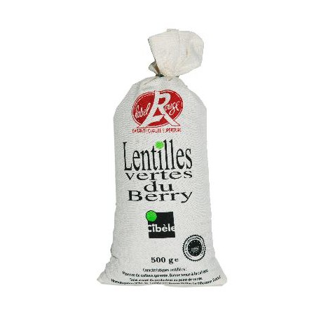 LENTILLES VERTES DU BERRY SACHET TOILE 500G