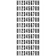 FEUILLE DE CHIFFRES  X 500    10 MM