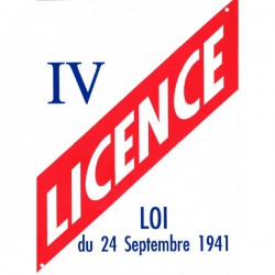 ETIQUETTE ADHESIVE LICENCE IV LE LOT DE 10