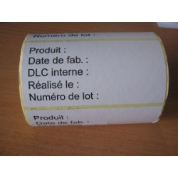 ETIQUETTE TRACABILITEE ADHESIVE EN RL DE 500