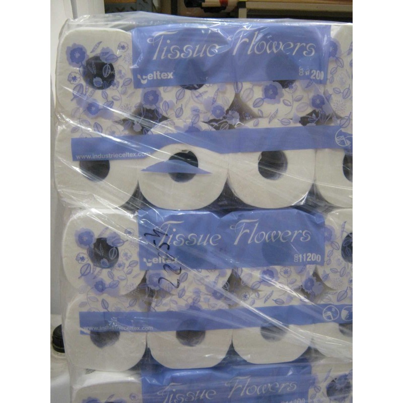 PAPIER TOILETTE TISSU FLOWERS PETITS RLX (lot de 72) 11200 - 122700 -  Société Produits d'Entretien