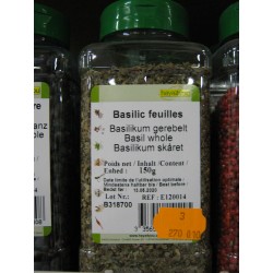 BASILIC FEUILLES BTE DE 150 GR