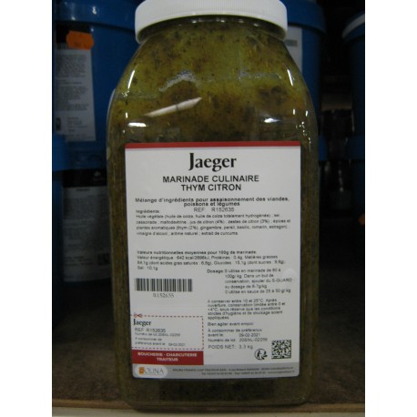 MARINADE THYM CITRON SEAU 3.3 KG