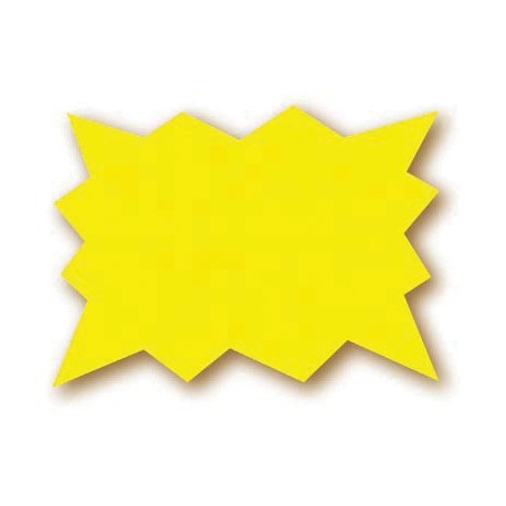 ETIQUETTE FLUO ECLATES JAUNES 7 X 5 CM LE PQT DE 50